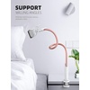 Lamicall Gooseneck Bed Phone Holder 33.4″ Full Adjustable Flexible Arm | Fast Install, Full Adjustable, Stable Flexible Long Arm, Bedside Multipurpose Holder for 4-7″ Phone, iPhone 17 Pro Max Air(Rose Gold)