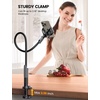 Lamicall Gooseneck Bed Phone Holder 33.4″ Full Adjustable Flexible Arm | Fast Install, Full Adjustable, Stable Flexible Long Arm, Bedside Multipurpose Holder for 4-7″ Phone, iPhone 17 Pro Max Air(Black)
