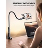 Lamicall Gooseneck Bed Phone Holder 33.4″ Full Adjustable Flexible Arm | Fast Install, Full Adjustable, Stable Flexible Long Arm, Bedside Multipurpose Holder for 4-7″ Phone, iPhone 17 Pro Max Air(Black)