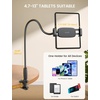 Lamicall Gooseneck Tablet Holder for Bed, Unique Tapered Flexible Arm | Fully Adjustable, iPad Kindle Holder Stand for Reading in Bed, Tablet Mount for 4.7-13″ iPad Pro Mini Air, Kindle, Switch(Black)