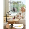 Lamicall Gooseneck Tablet Holder for Bed, Unique Tapered Flexible Arm | Fully Adjustable, iPad Kindle Holder Stand for Reading in Bed, Tablet Mount for 4.7-13″ iPad Pro Mini Air, Kindle, Switch(Black)