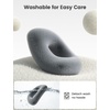 Lamicall Kindle Holder Tablet Pillow Stand Extendable Arm iPad Soft Pad | 360° Adjustable Arm, Lap Soft Washable Pad, Snack Bowl, Kindle Accessories Reading in Bed for 4.7-13″ iPad Pro Mini Air Fire(Grey)
