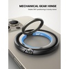 Lamicall Magnetic Phone Ring for MagSafe, Super Magnet Glitter Silver Grip | 360° Rotating Durable Gear Hinge, Stylish Ring Stand for iPhone 17 16 15 Pro Max Air, Mag Safe Decor Accessories for Mother(Crystal Black)