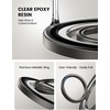 Lamicall Magnetic Phone Ring for MagSafe, Super Magnet Glitter Silver Grip | 360° Rotating Durable Gear Hinge, Stylish Ring Stand for iPhone 17 16 15 Pro Max Air, Mag Safe Decor Accessories for Mother(Crystal Black)