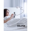 Lamicall Nylon Braided Gooseneck Phone Holder for Bed, 38″ Overall Length | 360° Rotating Phone Clamp, Aluminum Core Flexible Arm, Stable Hands-Free Viewing for Bed, Desk, Headboard, Fits 4-7″ Phones(Grey)