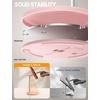 Lamicall Pink Vanity Decor, Rose Gold Phone Stand Holder for Desk | Cute Pink Desk Decor for Women & Girls, Dorm Room Essential, Adjustable Phone Stand Fits iPhone iPad Tablet(C-Pink)