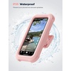Lamicall Shower Phone Holder Waterproof – 480° Rotatable Wall Mount Case | Retractable Adjustable, Bathroom iPhone Stand Holder, Fog Resistant Bath Shower Accessories for Dorm Room, 4″-7″ Phones(Pink)