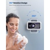 Lamicall Shower Phone Holder Waterproof – 480° Rotatable Wall Mount Case | Retractable Adjustable, Bathroom iPhone Stand Holder, Fog Resistant Bath Shower Accessories for Dorm Room, 4″-7″ Phones(Snow White)