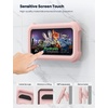 Lamicall Shower Phone Holder Waterproof – 480° Rotatable Wall Mount Case | Retractable Adjustable, Bathroom iPhone Stand Holder, Fog Resistant Bath Shower Accessories for Dorm Room, 4″-7″ Phones(Pink)