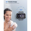 Lamicall Shower Phone Holder Waterproof – 480° Rotatable Wall Mount Case | Retractable Adjustable, Bathroom iPhone Stand Holder, Fog Resistant Bath Shower Accessories for Dorm Room, 4″-7″ Phones(Black)