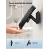Lamicall Shower Phone Holder with Speaker Holes, IPX6 Waterpoof Case Stand | Bigger Size, Clear Sound, 480° Rotation, Bathroom Wall Mount Accessories for iPhone 17 Pro Max, S26 Ultra, 4″-7″ Phones(Classic Black)
