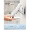 Lamicall Shower Phone Holder with Speaker Holes, IPX6 Waterpoof Case Stand | Bigger Size, Clear Sound, 480° Rotation, Bathroom Wall Mount Accessories for iPhone 17 Pro Max, S26 Ultra, 4″-7″ Phones(Snow White)