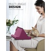 Lamicall Tablet Pillow Holder Stand – Tablet Pillow Soft Pad for Lap | Tablet Holder for Bed and Desk with Pocket & 4 Viewing Angles, for iPad Pro Air, Mini, Kindle, iPhone, 4-13″ Devices, Black(Purple Red)