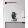 Lamicall Watch Stand for Apple Watch Magnetic Fast Charger | Aluminum Alloy Desk Charging Stand Holder Dock for iWatch SE3 SE2 Ultra 3, Series 11 10 9 8 7 6 5 (49/46/45/44/42/41/40/38mm)(Sliver)
