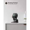 Lamicall Watch Stand for Apple Watch Magnetic Fast Charger | Aluminum Alloy Desk Charging Stand Holder Dock for iWatch SE3 SE2 Ultra 3, Series 11 10 9 8 7 6 5 (49/46/45/44/42/41/40/38mm)(1-Black)