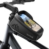 Lamicall Bike Frame Bag Waterproof – [1.6L Large Capacity] Bike Phone Bag | Bike Phone Holder Mount, Bicycle Front Bag, Cycling Pouch with Rain Cover, Bike Accessories for Phones Under 7″