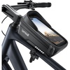 Lamicall Bike Frame Bag Waterproof – [1s Release] Bike Phone Mount Holder | 2 in1 Bicycle Top Tube Bag, Cycling Pouch with Rain Cover, Bikes Accessories Gifts for Phones Under 7″(Medium)