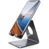 Lamicall Clear Acrylic Cell Phone Stand, Office Desk Decor Accessories | Office Cubicle Decor, Accessories & Workspace Organizers for Women, Teacher Desk Essentials, Cute Work From Home Supplies(grey)