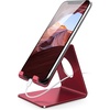 Lamicall Clear Acrylic Cell Phone Stand, Office Desk Decor Accessories | Office Cubicle Decor, Accessories & Workspace Organizers for Women, Teacher Desk Essentials, Cute Work From Home Supplies(d-red)