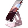 Lamicall Clear Acrylic Cell Phone Stand, Office Desk Decor Accessories | Office Cubicle Decor, Accessories & Workspace Organizers for Women, Teacher Desk Essentials, Cute Work From Home Supplies(g-rose gold)