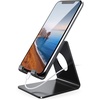 Lamicall Clear Acrylic Cell Phone Stand, Office Desk Decor Accessories | Office Cubicle Decor, Accessories & Workspace Organizers for Women, Teacher Desk Essentials, Cute Work From Home Supplies(Black)