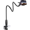 Lamicall Gooseneck Phone Holder for Bed, Stable Flexible Arm Stand for Desk | Upgraded Al-Mg Alloy Core, Secure Clamp Base, 33.4″ Long Arm, Hands-Free Viewing, Bedside & Desk Use, Fits 4-7″ Phones, Black(black)