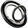 Lamicall Magnetic Phone Ring for MagSafe, Super Magnet Glitter Silver Grip | 360° Rotating Durable Gear Hinge, Stylish Ring Stand for iPhone 17 16 15 Pro Max Air, Mag Safe Decor Accessories for Mother(Crystal Black)