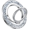 Lamicall Magnetic Phone Ring for MagSafe, Super Magnet Glitter Silver Grip | 360° Rotating Durable Gear Hinge, Stylish Ring Stand for iPhone 17 16 15 Pro Max Air, Mag Safe Decor Accessories for Mother(Pretty Silver)