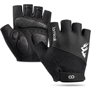 Lamicall Bike Gloves for Men Women – [Anti-Slip Shock-Absorbing Pad] Workout Gloves, Breathable Materials, Cycling Gloves for Bicycle, Gym, Motorcycle, Hiking, Indoor & Outdoor Sports(Black)