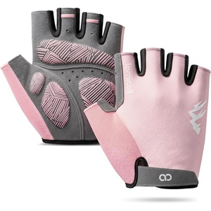 Lamicall Bike Gloves for Men Women – [Anti-Slip Shock-Absorbing Pad] Workout Gloves, Breathable Materials, Cycling Gloves for Bicycle, Gym, Motorcycle, Hiking, Indoor & Outdoor Sports(Pink)