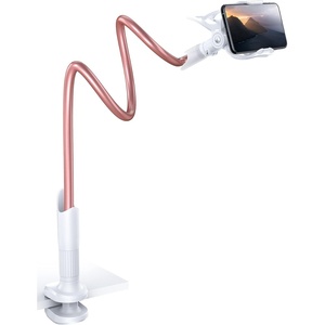 Lamicall Gooseneck Bed Phone Holder 33.4″ Full Adjustable Flexible Arm | Fast Install, Full Adjustable, Stable Flexible Long Arm, Bedside Multipurpose Holder for 4-7″ Phone, iPhone 17 Pro Max Air(Rose Gold)
