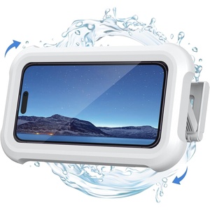 Lamicall Shower Phone Holder Waterproof – 480° Rotatable Wall Mount Case | Retractable Adjustable, Bathroom iPhone Stand Holder, Fog Resistant Bath Shower Accessories for Dorm Room, 4″-7″ Phones(Snow White)