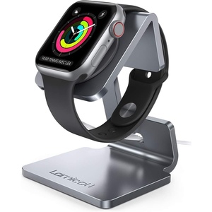 Lamicall Watch Stand for Apple Watch Magnetic Fast Charger | Aluminum Alloy Desk Charging Stand Holder Dock for iWatch SE3 SE2 Ultra 3, Series 11 10 9 8 7 6 5 (49/46/45/44/42/41/40/38mm)(3-Grey)