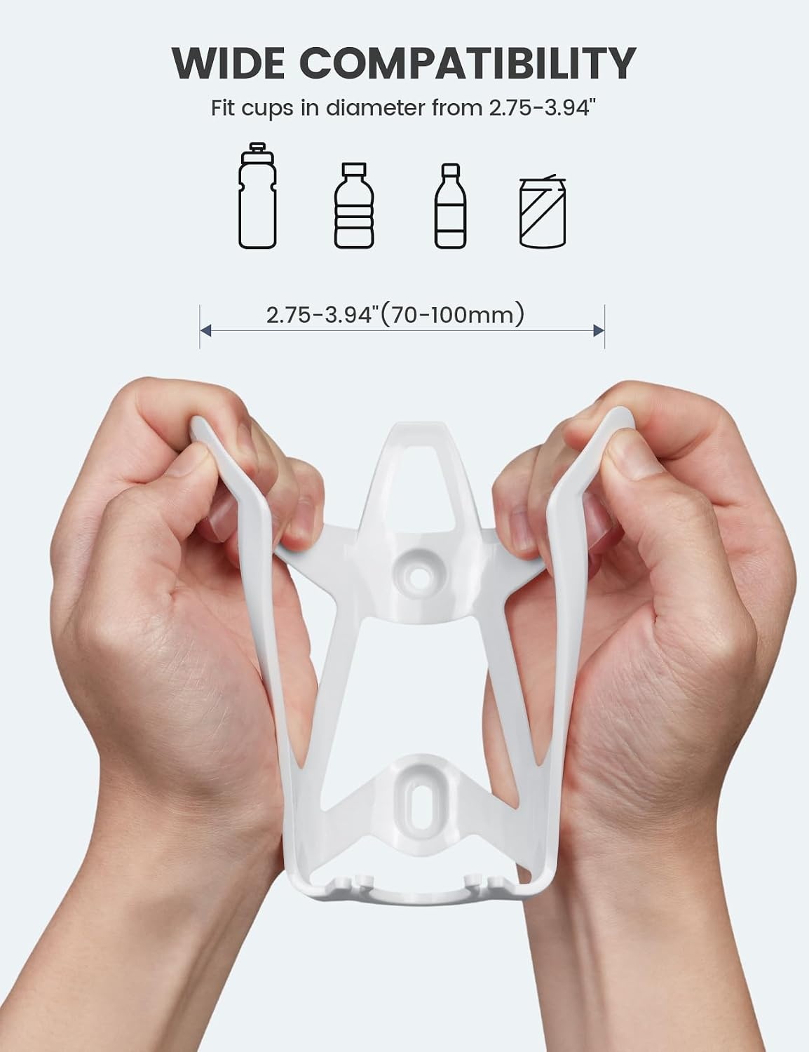 image:imageLamicall Bike Water Bottle Holder 12 Oz Ultralight amp Sturdy Bike Cup Holder Bicycle Drink Cage Cycling Bike Water Bottle Cage with Screw Tool for 275394 Diameter Bottles Sturdy Bicycle Drink Cage Cycling Bike Water Bottle Cage with Screw Tool for 275394 Diameter Bottles BlackWhite2 Pack