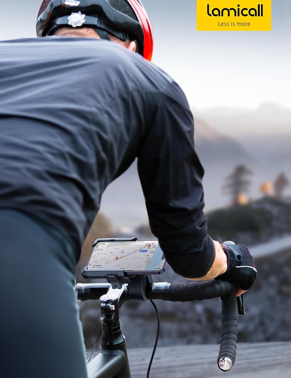 image:imageLamicall Motorcycle Bike Phone Mount 1s Lock Bike Phone Holder Camera Friendly Bicycle Phone Clip Scooter Accessories Gifts for iPhone Pro Max Galaxy S25 Ultra 477 PhonesBlack