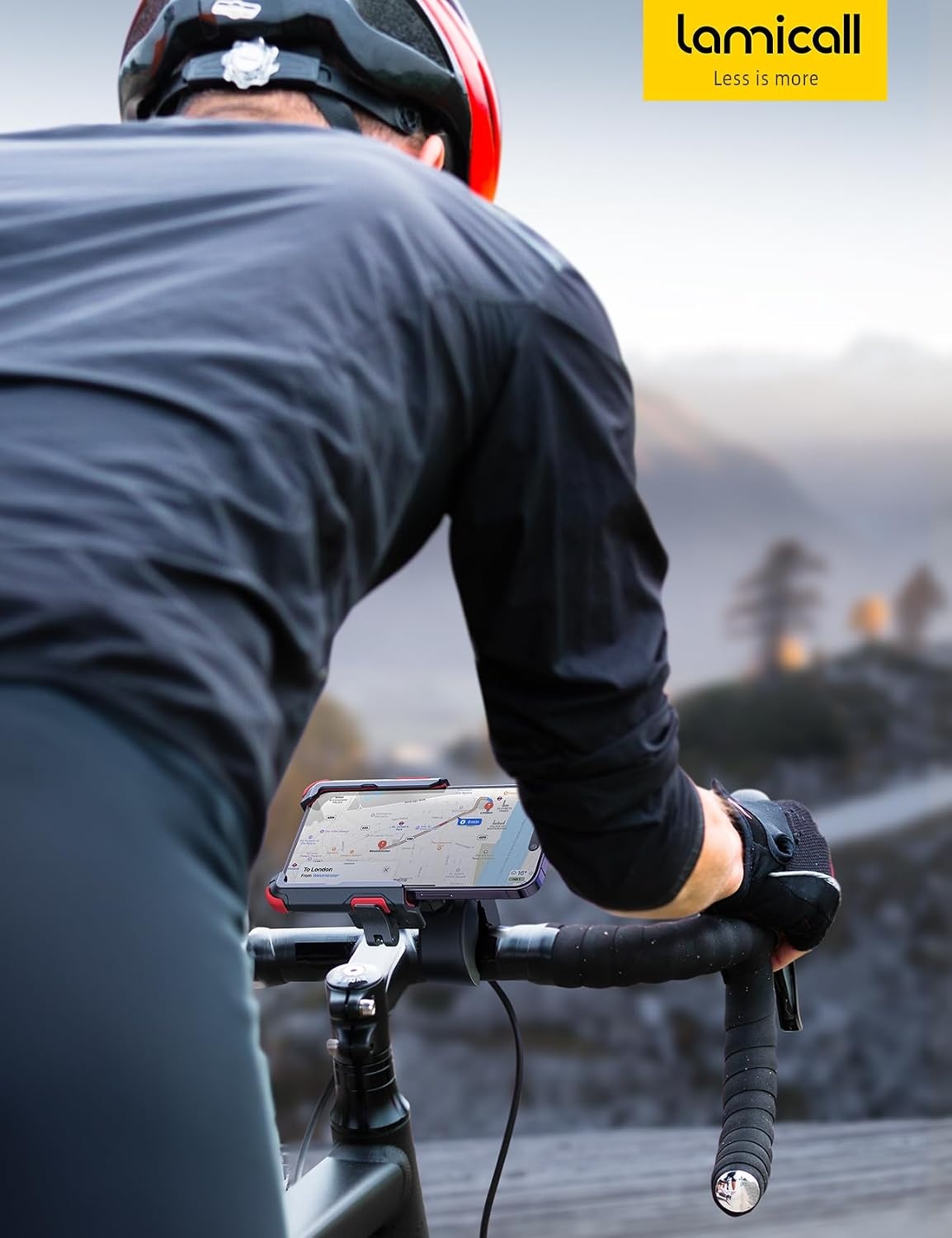 image:imageLamicall Motorcycle Bike Phone Mount 1s Lock Bike Phone Holder Camera Friendly Bicycle Phone Clip Scooter Accessories Gifts for iPhone Pro Max Galaxy S25 Ultra 477 PhonesRed