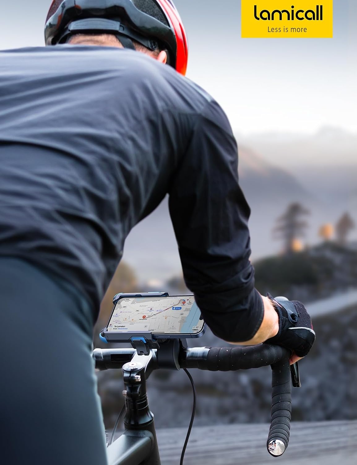image:imageLamicall Motorcycle Bike Phone Mount 1s Lock Bike Phone Holder Camera Friendly Bicycle Phone Clip Scooter Accessories Gifts for iPhone Pro Max Galaxy S25 Ultra 477 PhonesBlue