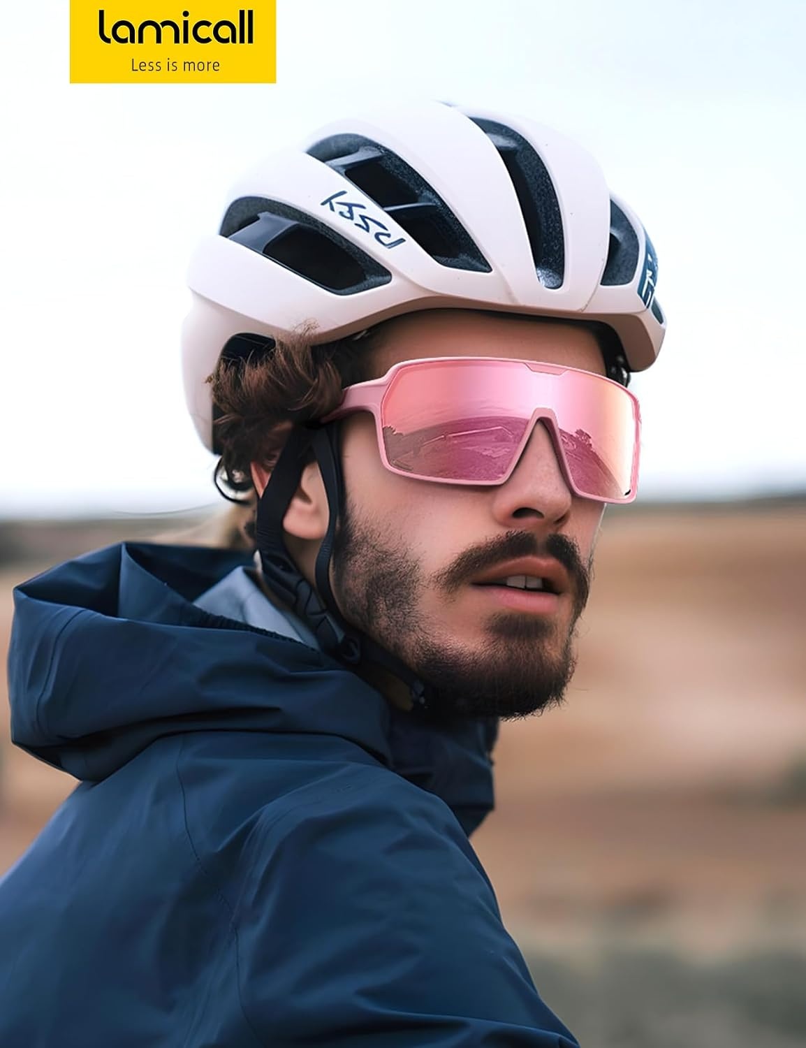 image:imageLamicall XL Size Polarized Sports Sunglasses for Men Women Large UV400 Protection Sun Glasses Running Cycling BaseballPink Framepink Lens