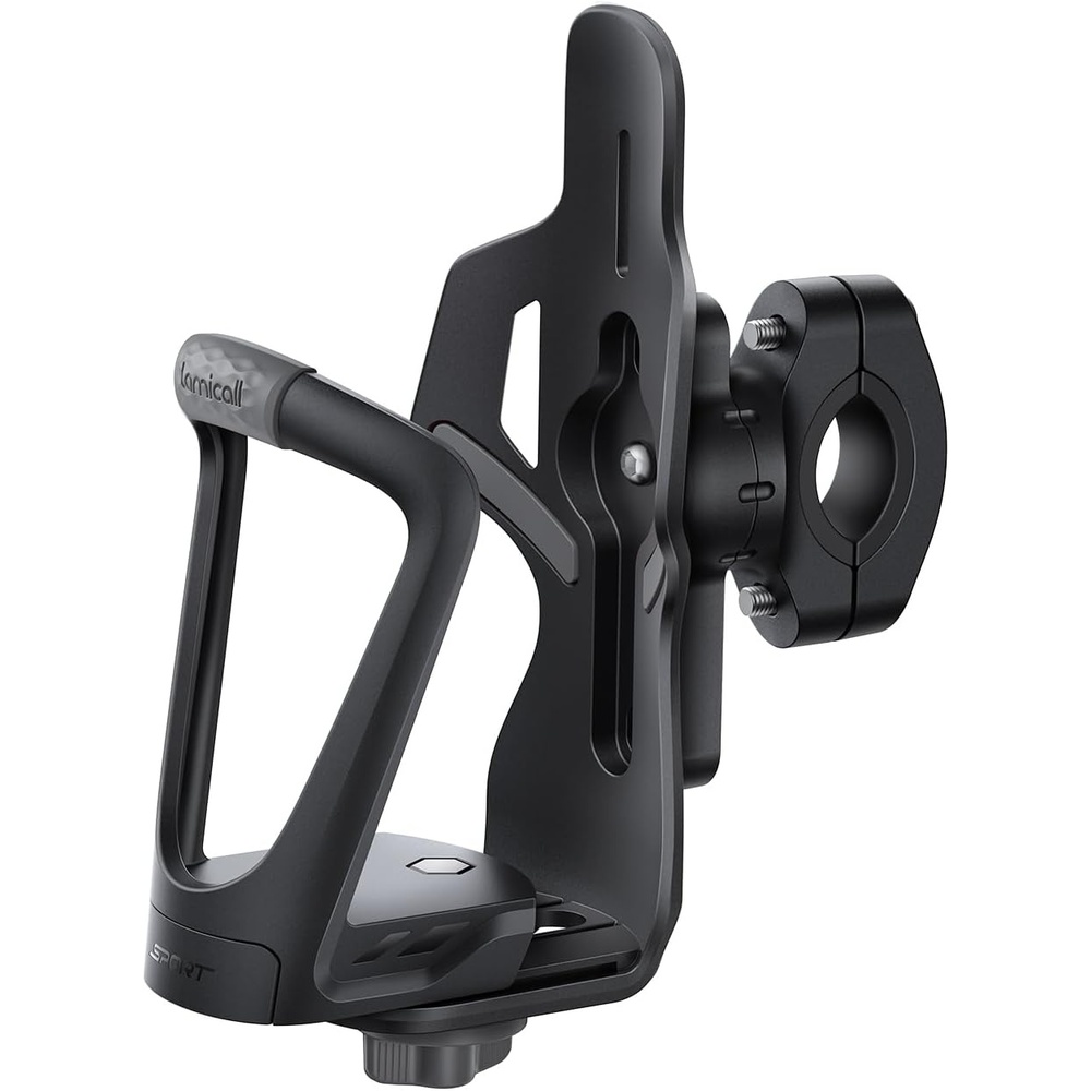 image:imageLamicall Bike Water Bottle Holder with Tracker Storage Bicycle Drink Cage  for Handlebar amp Frame for 217335 Diameter Bottles Bike Cup Holder Cycling Water Bottle Cage with Screws ToolGray