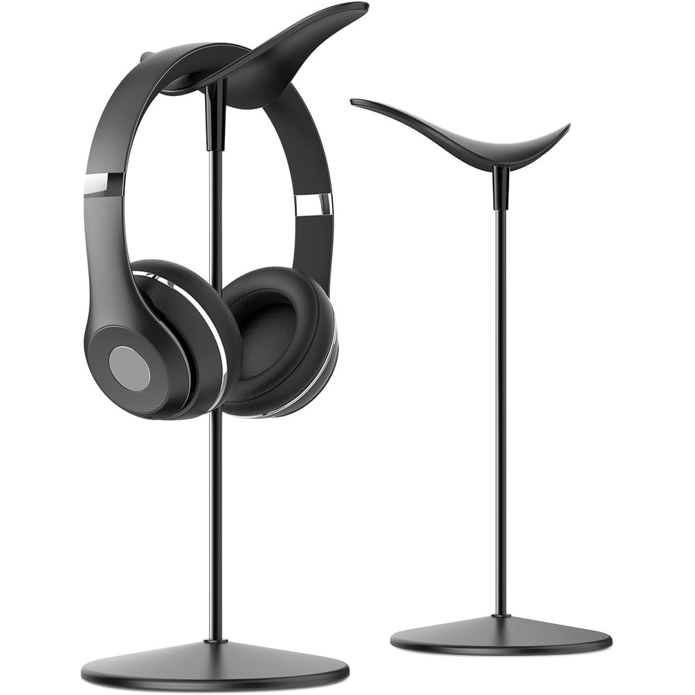image:imageLamicall Headphone Stand Desktop Headset Holder Elegant Earphone Stand  Unique Appearance Design Ultra Sturdy MultiScenario Use for All Headset like Airpods Max HyperX Beats Senn heiserBlack