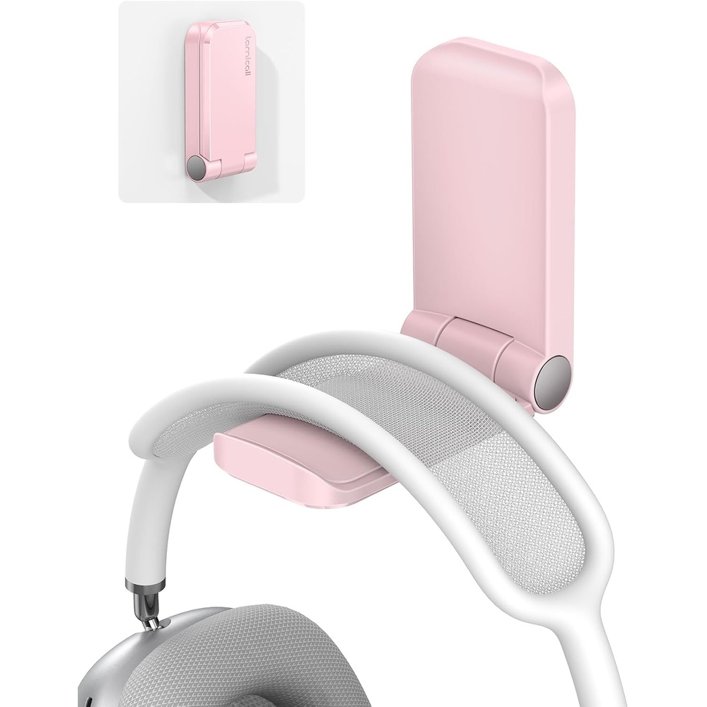 image:imageLamicall Headphone Stand Sticky Headset Hanger Adhesive Headphone Holder  Headset Hook Mount Clip Under Desk Earphone Clamp for Airpods Max HyperX Sennheiser BlackPink  One Pack