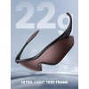 Lamicall 22g Polarized Sports Sunglasses – UV400 Protection Men Women Sun Glasses for Driving Running Cycling Baseball Golf(Black Frame-brown Lens)