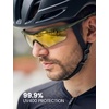 Lamicall 22g Polarized Sports Sunglasses – UV400 Protection Men Women Sun Glasses for Driving Running Cycling Baseball Golf(Green Frame – Gold Lens)