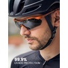 Lamicall 22g Polarized Sports Sunglasses – UV400 Protection Men Women Sun Glasses for Driving Running Cycling Baseball Golf(Orange Frame – Silver Gray Lens)