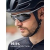 Lamicall 22g Polarized Sports Sunglasses – UV400 Protection Men Women Sun Glasses for Driving Running Cycling Baseball Golf(Silver Frame-silver Gray Lens)