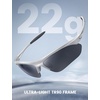Lamicall 22g Polarized Sports Sunglasses for Men Women – UV400 Protection Sun Glasses for Running Cycling Baseball Driving(Silver Frame-silver Gray Lens)