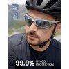 Lamicall 22g Polarized Sports Sunglasses for Men Women – UV400 Protection Sun Glasses for Running Cycling Baseball Driving(Silver Frame-silver Gray Lens)