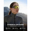 Lamicall 24g Polarized Sports Sunglasses for Men Women – UV400 Protection Sun Glasses for Baseball Running Cycling Fishing(Black Frame-gold Lens)
