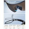Lamicall 24g Polarized Sports Sunglasses for Men Women – UV400 Protection Sun Glasses for Baseball Running Cycling Fishing(Black Frame-gold Lens)