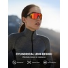 Lamicall 24g Polarized Sports Sunglasses for Men Women – UV400 Protection Sun Glasses for Baseball Running Cycling Fishing(Black Frame-orange Lens)